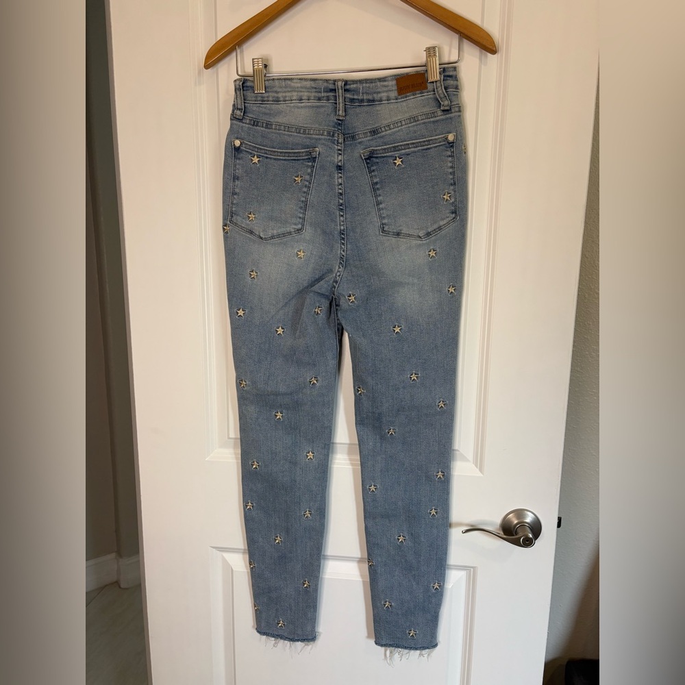 Judy Blue Star Embroidered Jeans High Waist Skinny Fit Size 5/27 - Picture 7 of 14